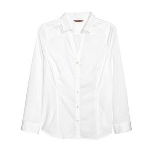 H&M V Neck Button Down Dress Blouse 2